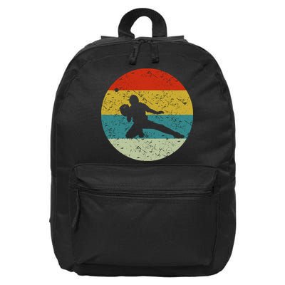 Retro Vintage Baseball Catcher 16 in Basic Backpack