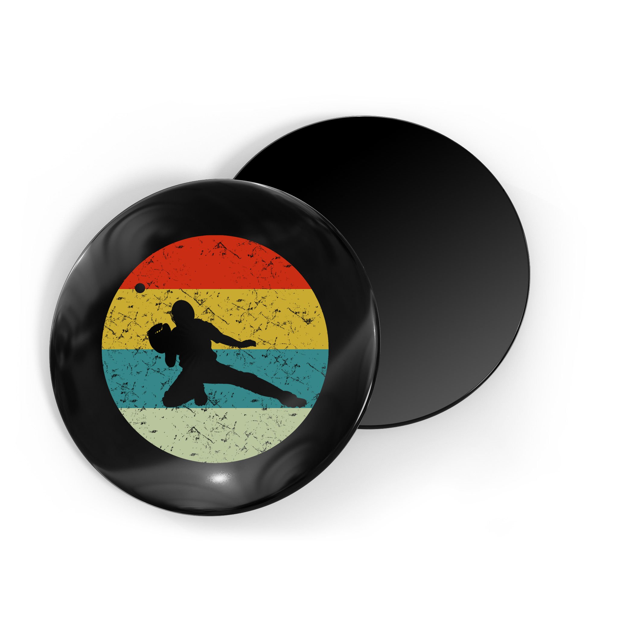 Retro Vintage Baseball Catcher Magnet