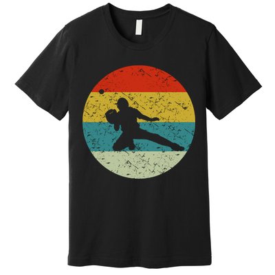 Retro Vintage Baseball Catcher Premium T-Shirt