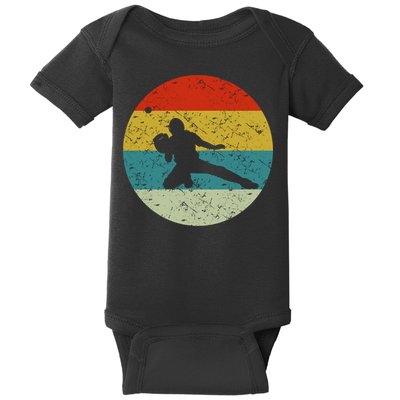 Retro Vintage Baseball Catcher Baby Bodysuit
