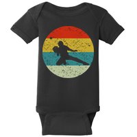 Retro Vintage Baseball Catcher Baby Bodysuit