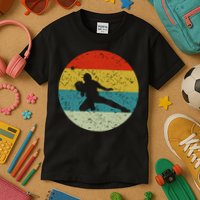 Retro Vintage Baseball Catcher Kids T-Shirt
