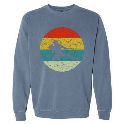 Retro Vintage Baseball Catcher Garment-Dyed Sweatshirt