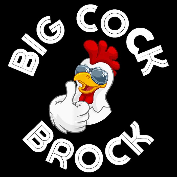 Retro Vintage Big Cock Brock Humor Button