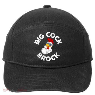Retro Vintage Big Cock Brock Humor 7-Panel Snapback Hat