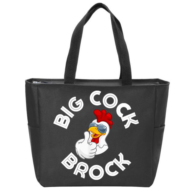 Retro Vintage Big Cock Brock Humor Zip Tote Bag