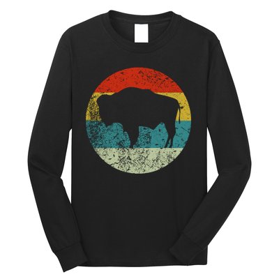 Retro Vintage Bison Long Sleeve Shirt