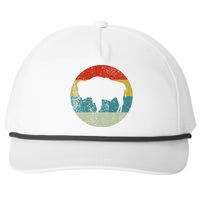 Retro Vintage Bison Snapback Five-Panel Rope Hat