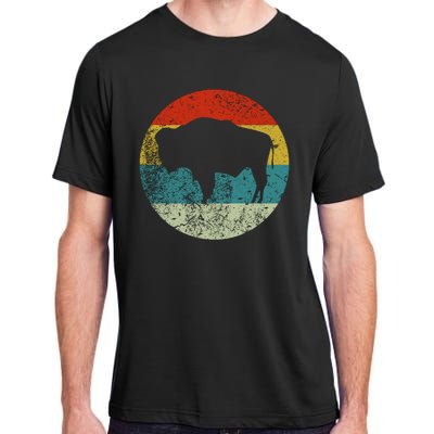 Retro Vintage Bison Adult ChromaSoft Performance T-Shirt