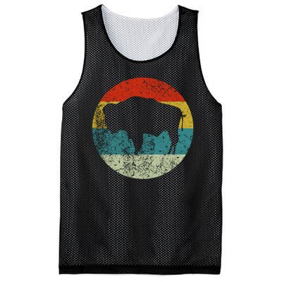 Retro Vintage Bison Mesh Reversible Basketball Jersey Tank