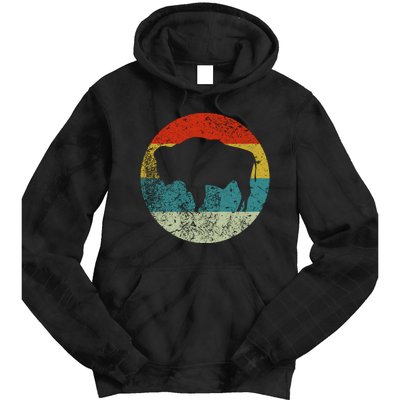 Retro Vintage Bison Tie Dye Hoodie