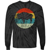 Retro Vintage Bison Tie-Dye Long Sleeve Shirt