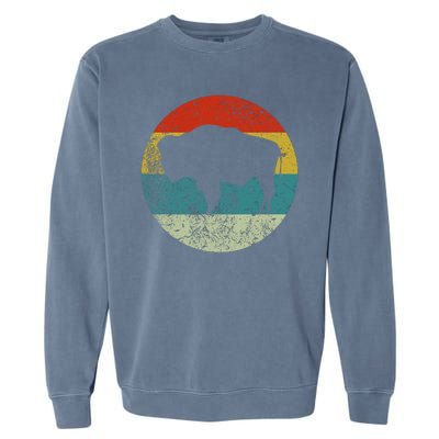 Retro Vintage Bison Garment-Dyed Sweatshirt