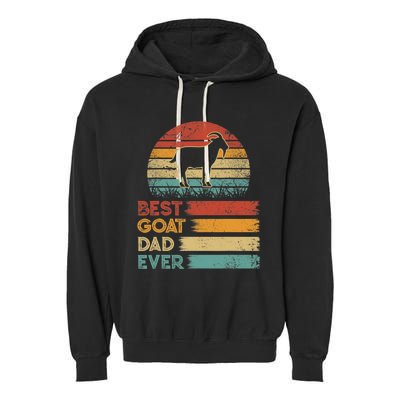 Retro Vintage Best Goat Dad Ever Garment-Dyed Fleece Hoodie