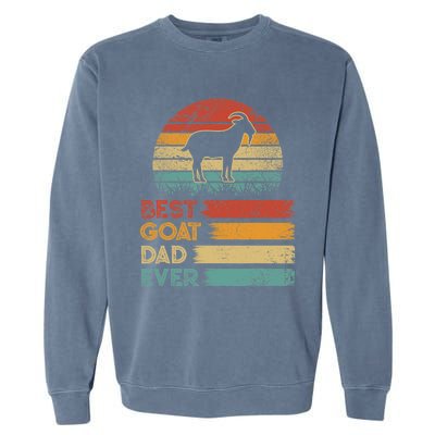 Retro Vintage Best Goat Dad Ever Garment-Dyed Sweatshirt