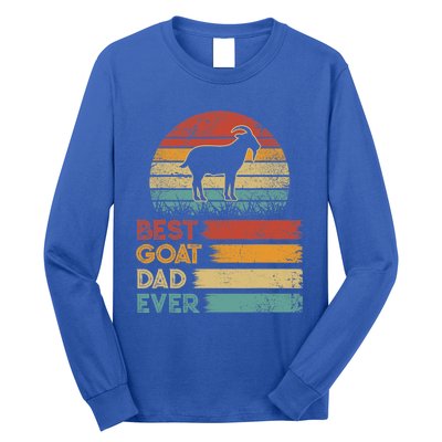 Retro Vintage Best Goat Dad Ever Long Sleeve Shirt