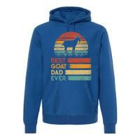 Retro Vintage Best Goat Dad Ever Premium Hoodie