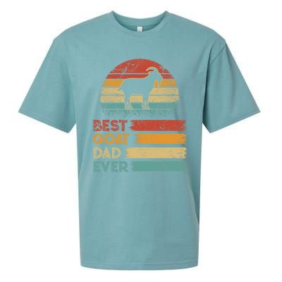 Retro Vintage Best Goat Dad Ever Sueded Cloud Jersey T-Shirt