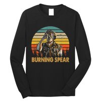 Retro Vintage Burning Art Spear Music Jamaican Singers Long Sleeve Shirt