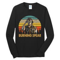 Retro Vintage Burning Art Spear Music Jamaican Singers Tall Long Sleeve T-Shirt