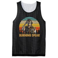 Retro Vintage Burning Art Spear Music Jamaican Singers Mesh Reversible Basketball Jersey Tank