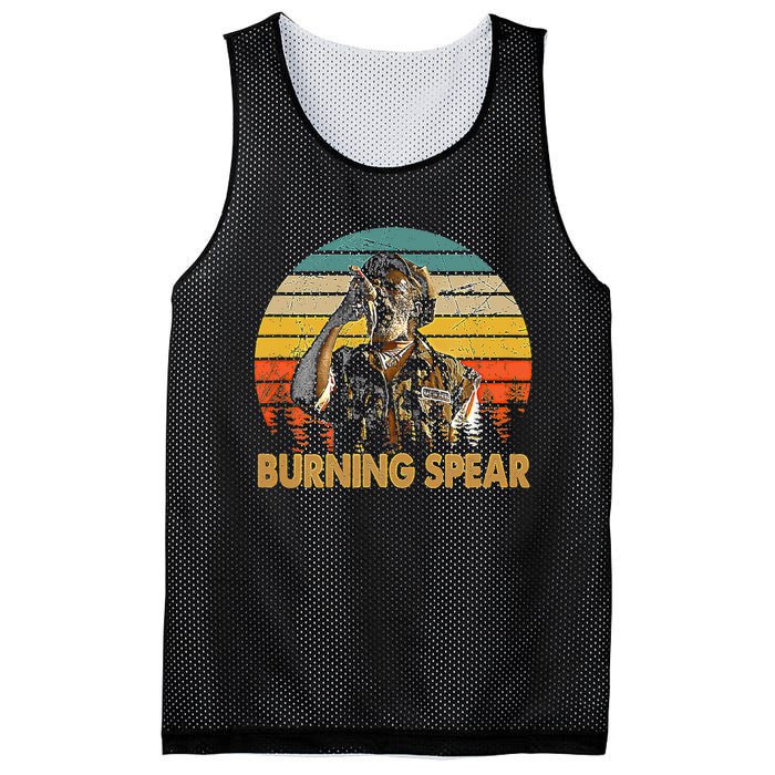 Retro Vintage Burning Art Spear Music Jamaican Singers Mesh Reversible Basketball Jersey Tank