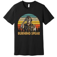 Retro Vintage Burning Art Spear Music Jamaican Singers Premium T-Shirt