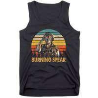 Retro Vintage Burning Art Spear Music Jamaican Singers Tank Top