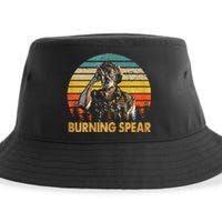 Retro Vintage Burning Art Spear Music Jamaican Singers Sustainable Bucket Hat