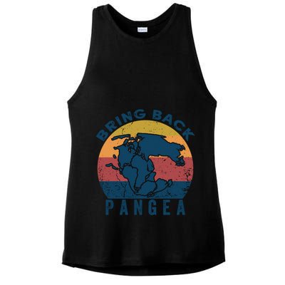 Retro Vintage Bring Back Pangea Funny Geologist Geology Gift Ladies PosiCharge Tri-Blend Wicking Tank