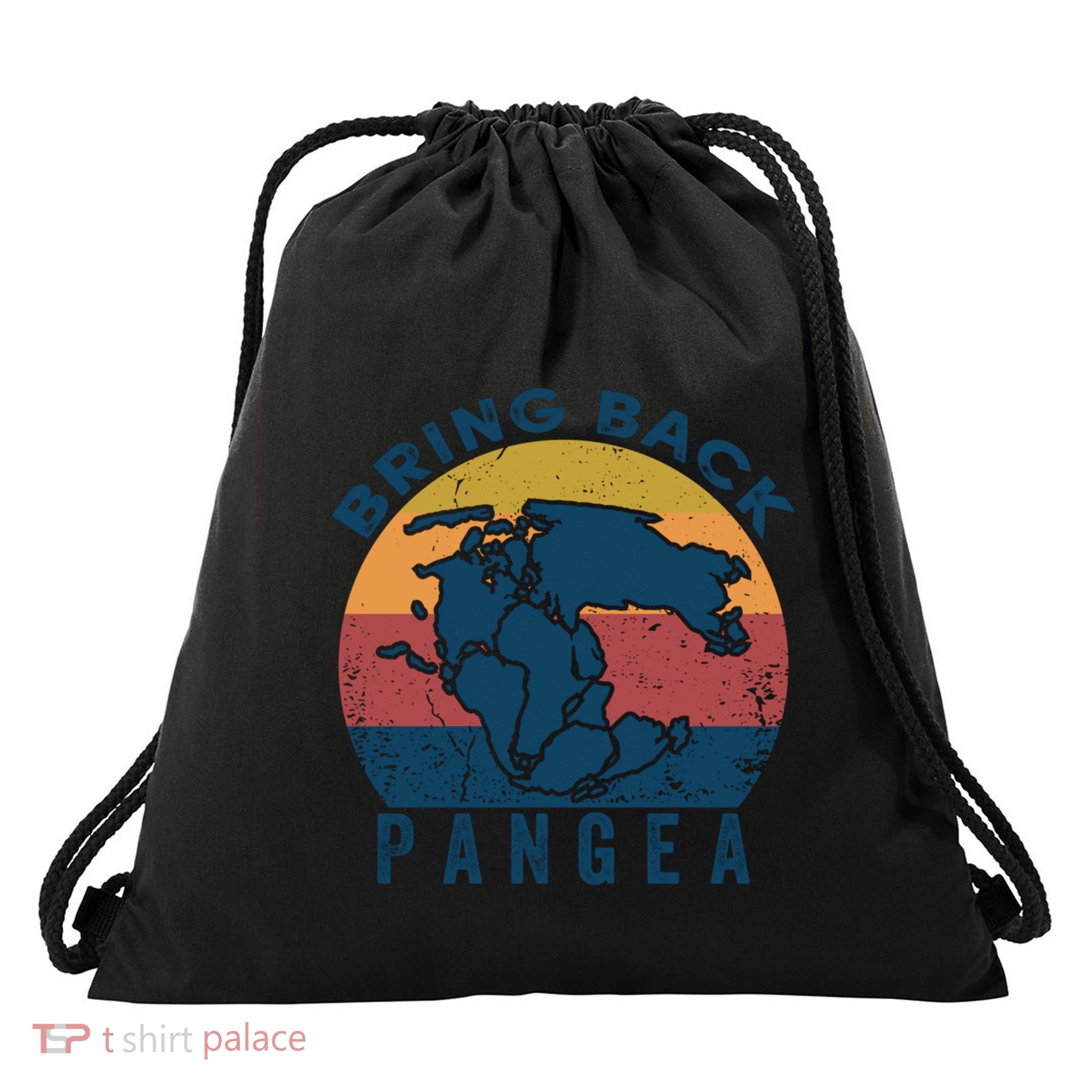 Retro Vintage Bring Back Pangea Funny Geologist Geology Gift Drawstring Bag