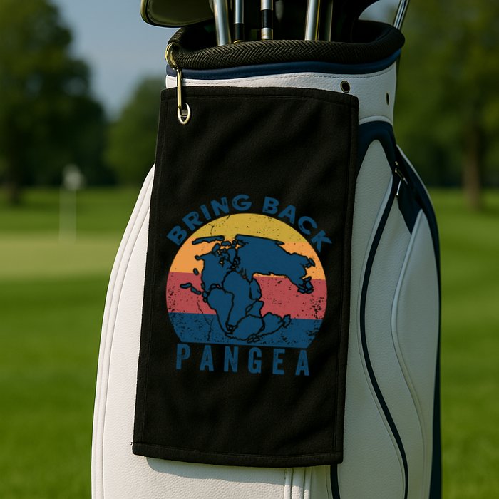 Retro Vintage Bring Back Pangea Funny Geologist Geology Gift Golf Towel