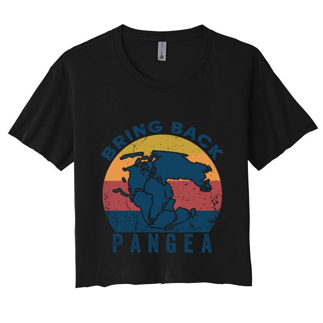 Retro Vintage Bring Back Pangea Funny Geologist Geology Gift Crop Top