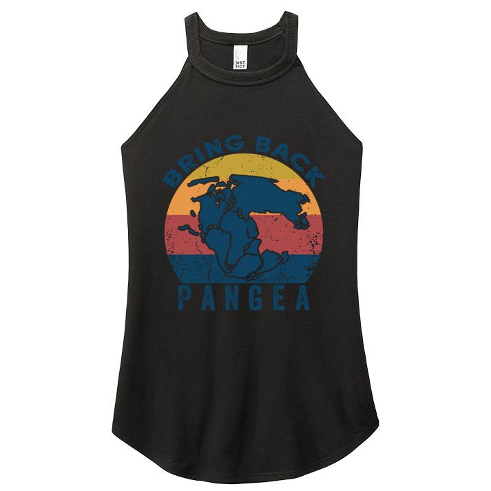 Retro Vintage Bring Back Pangea Funny Geologist Geology Gift Women's Perfect Tri Rocker Tank