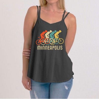 Retro Vintage Bike Minneapolis Minnesota Women's Strappy Tank