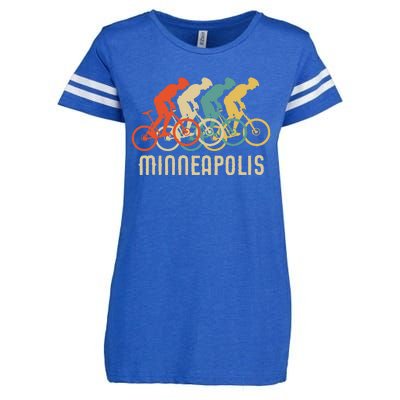 Retro Vintage Bike Minneapolis Minnesota Enza Ladies Jersey Football T-Shirt