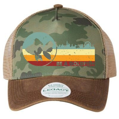Retro Vintage Be A Goldfish Legacy Tie Dye Trucker Hat