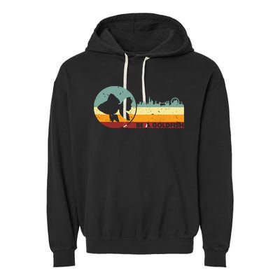 Retro Vintage Be A Goldfish Garment-Dyed Fleece Hoodie