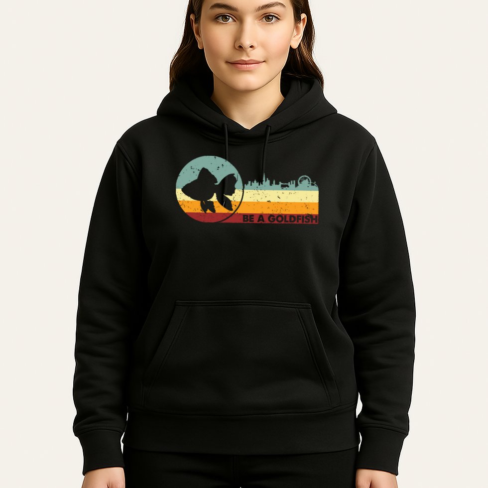 Retro Vintage Be A Goldfish Hoodie