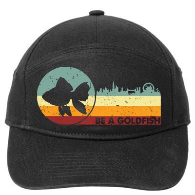 Retro Vintage Be A Goldfish 7-Panel Snapback Hat
