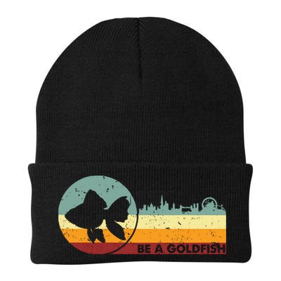 Retro Vintage Be A Goldfish Beanie