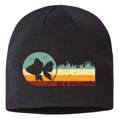 Retro Vintage Be A Goldfish Sustainable Beanie