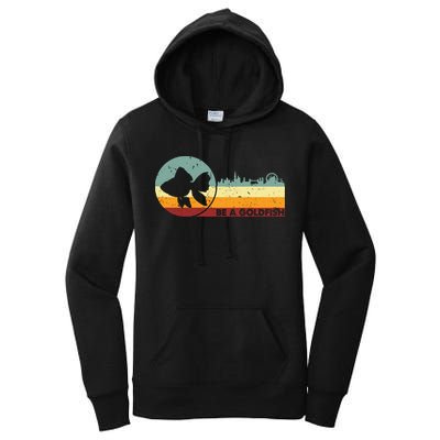 Retro Vintage Be A Goldfish Women's Pullover Hoodie