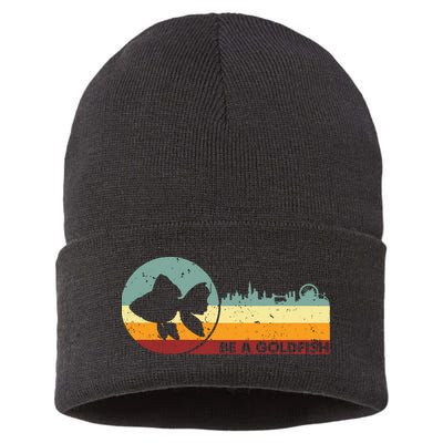 Retro Vintage Be A Goldfish Sustainable Knit Beanie