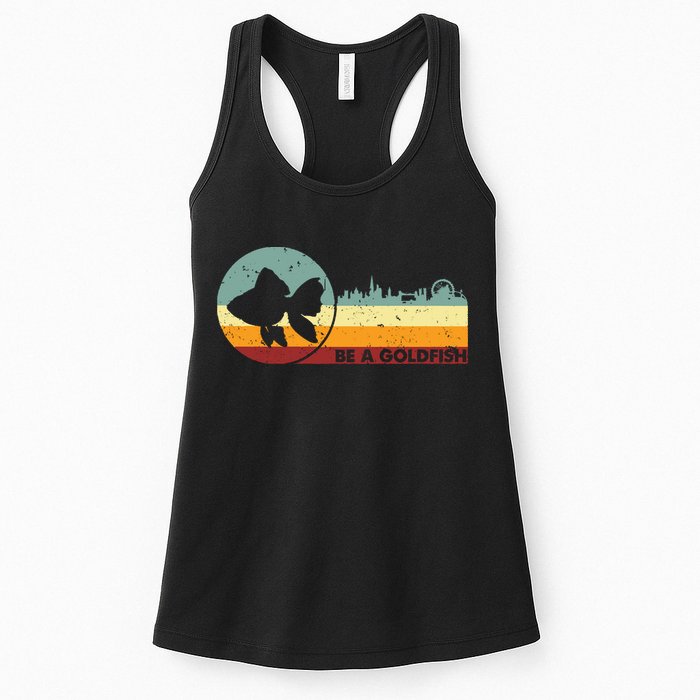 Retro Vintage Be A Goldfish Womens Tank Top