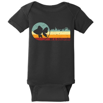 Retro Vintage Be A Goldfish Baby Bodysuit