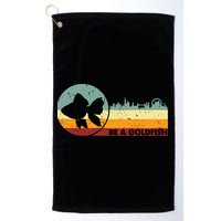 Retro Vintage Be A Goldfish Golf Towel