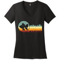 Retro Vintage Be A Goldfish Women's V-Neck T-Shirt