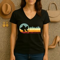 Retro Vintage Be A Goldfish Women's V-Neck T-Shirt