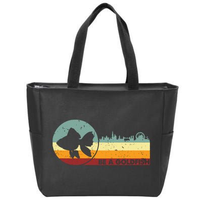 Retro Vintage Be A Goldfish Zip Tote Bag